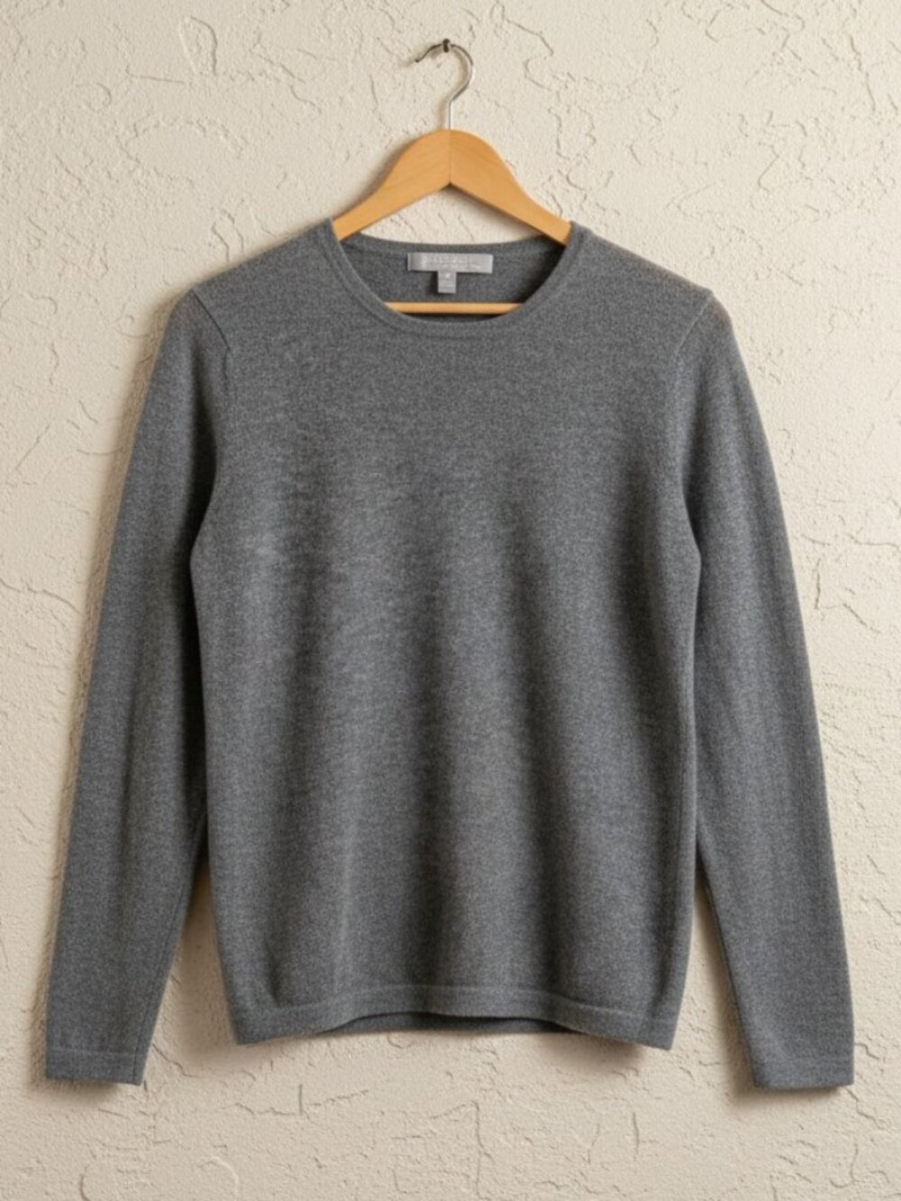 Neiman Marcus 100% Cashmere Grey Sweater Office Layering Size S